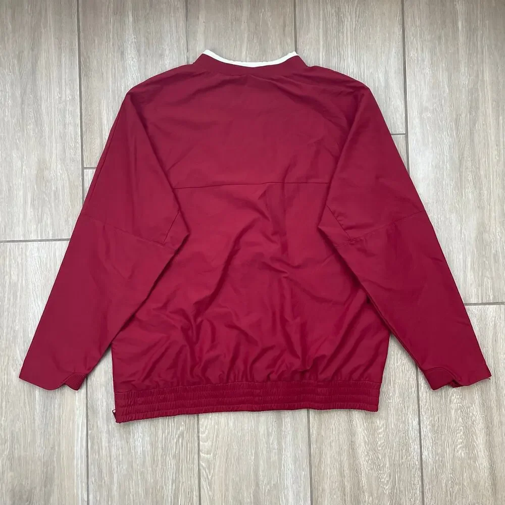 Jordan Oklahoma Sooners Jacket Mens XL Crimson Half Zip Coach Sideline OU